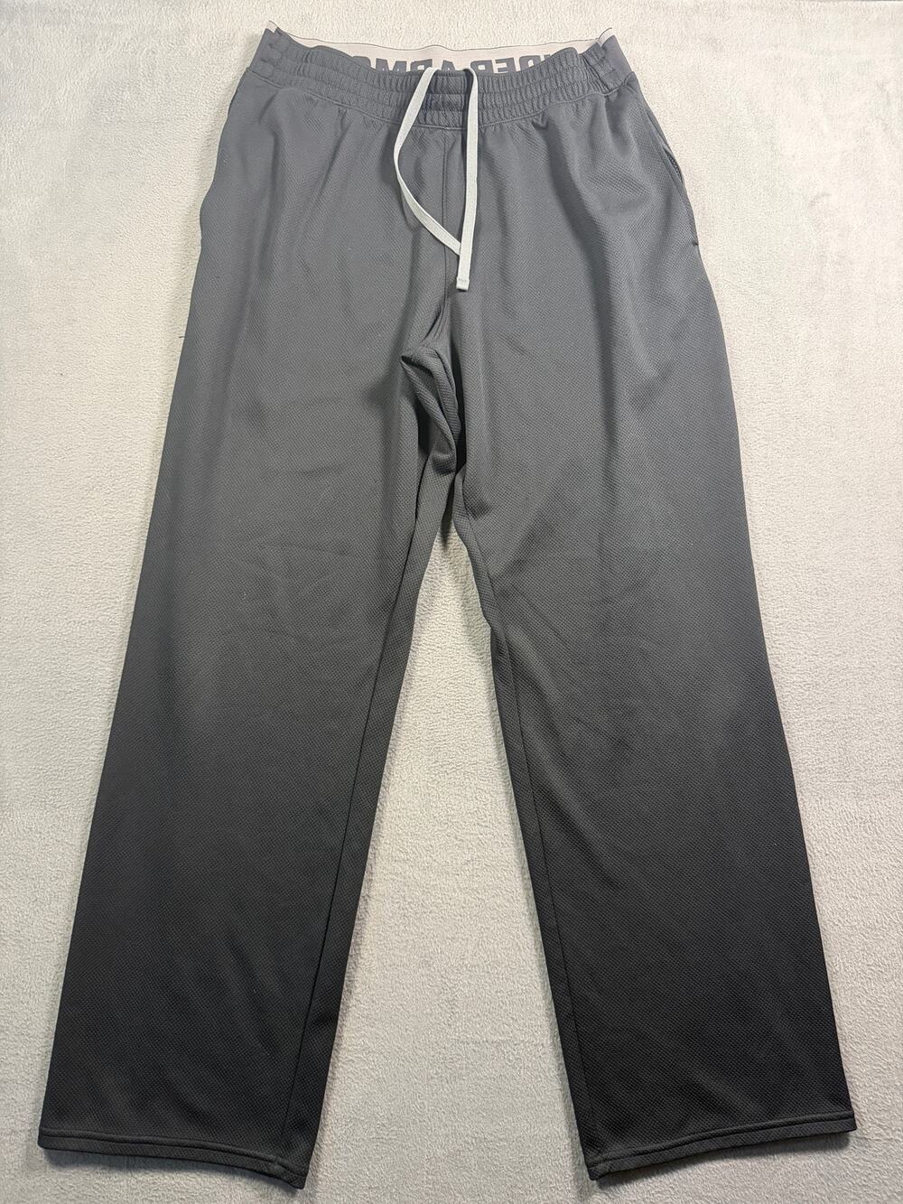 Under Armour Pants Mens Size Large Gray Ombre Fade textured Mesh Track Pants L